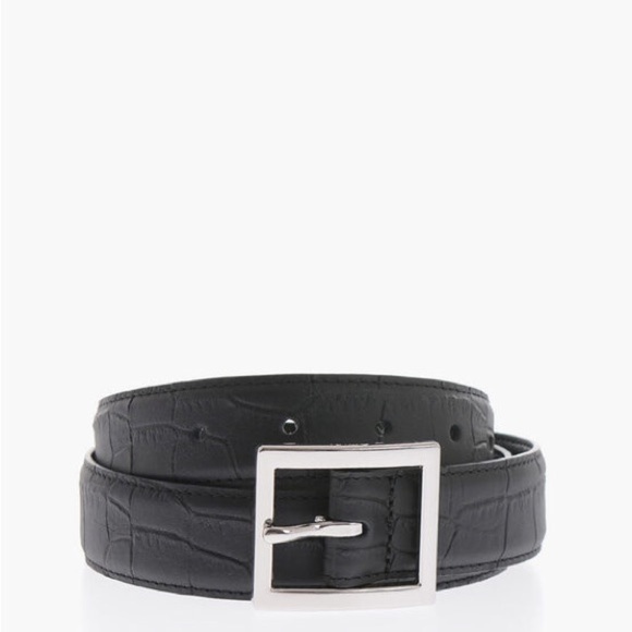 AMIRI UNISEX CROCO PRINTED LEATHER BELT - Picture 1 of 9